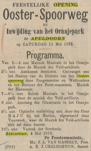 Krantenartikel 13 mei 1876