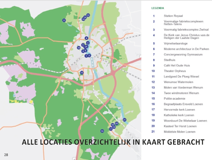 OMD kaart met locaties